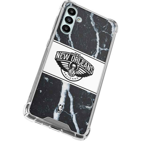 NBA New Orleans Pelicans Marble Galaxy A13 5G Clear Case