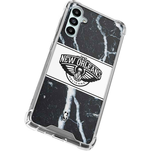 NBA New Orleans Pelicans Marble Galaxy A15 5G Clear Case