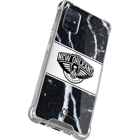 NBA New Orleans Pelicans Marble Galaxy A51 5G Clear Case