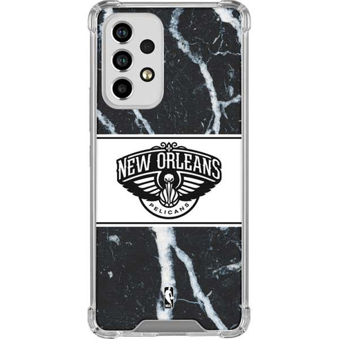 NBA New Orleans Pelicans Marble Galaxy A53 5G Clear Case