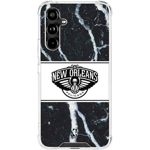NBA New Orleans Pelicans Marble Galaxy A54 5G Clear Case