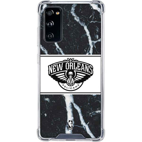 NBA New Orleans Pelicans Marble Galaxy S20 FE Clear Case
