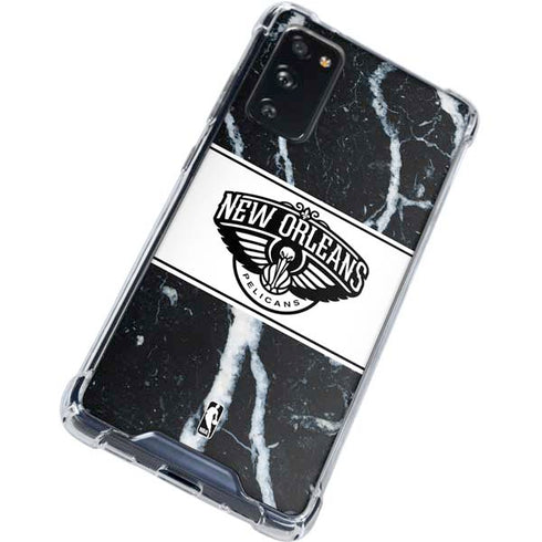 NBA New Orleans Pelicans Marble Galaxy S20 FE Clear Case