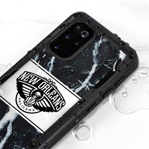 NBA New Orleans Pelicans Marble Galaxy S20 Plus Waterproof Case