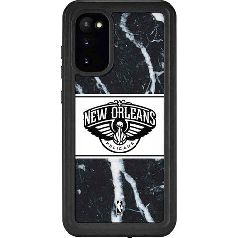 NBA New Orleans Pelicans Marble Galaxy S20 Waterproof Case