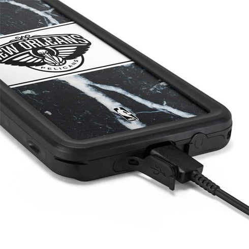 NBA New Orleans Pelicans Marble Galaxy S20 Waterproof Case