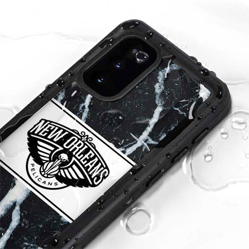 NBA New Orleans Pelicans Marble Galaxy S20 Waterproof Case