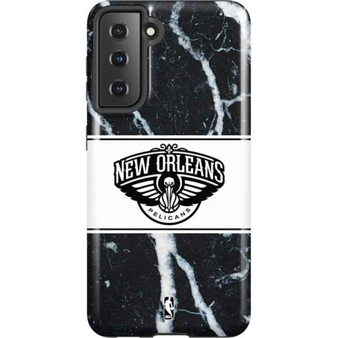 NBA New Orleans Pelicans Marble Galaxy S21 5G Pro Case