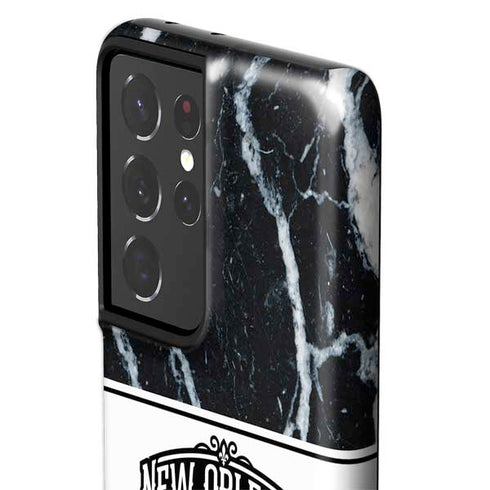 NBA New Orleans Pelicans Marble Galaxy S21 Ultra 5G Pro Case