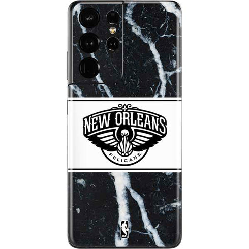 NBA New Orleans Pelicans Marble Galaxy S21 Ultra 5G Skin