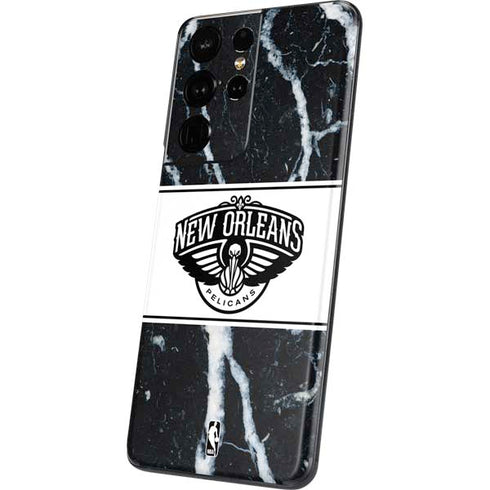 NBA New Orleans Pelicans Marble Galaxy S21 Ultra 5G Skin