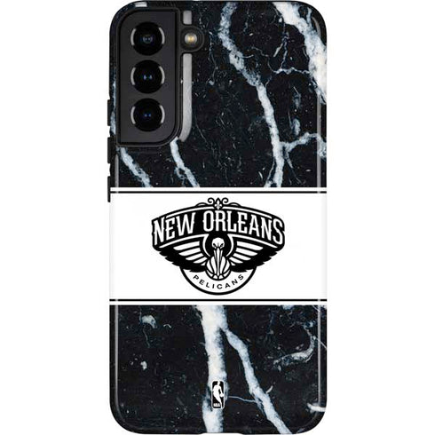 NBA New Orleans Pelicans Marble Galaxy S22 Plus Pro Case