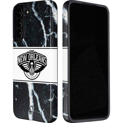 NBA New Orleans Pelicans Marble Galaxy S22 Plus Pro Case