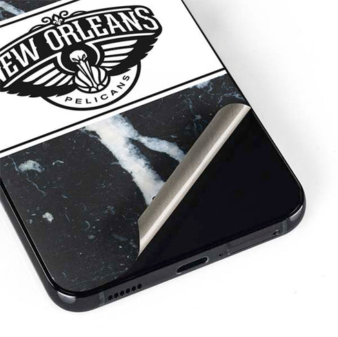 NBA New Orleans Pelicans Marble Galaxy S22 Plus Skin
