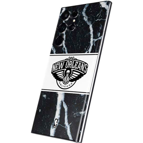 NBA New Orleans Pelicans Marble Galaxy S22 Ultra Skin