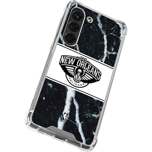 NBA New Orleans Pelicans Marble Galaxy S23 Clear Case