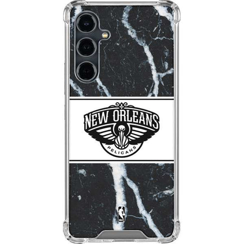 NBA New Orleans Pelicans Marble Galaxy S23 FE Clear Case