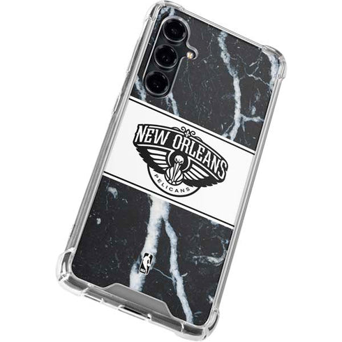NBA New Orleans Pelicans Marble Galaxy S23 FE Clear Case
