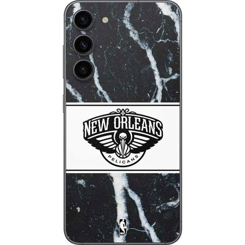 NBA New Orleans Pelicans Marble Galaxy S23 Plus Skin