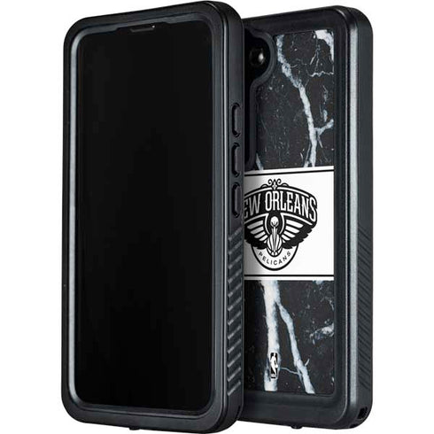 NBA New Orleans Pelicans Marble Galaxy S23 Plus Waterproof Case