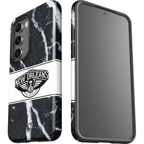 NBA New Orleans Pelicans Marble Galaxy S23 Pro Case
