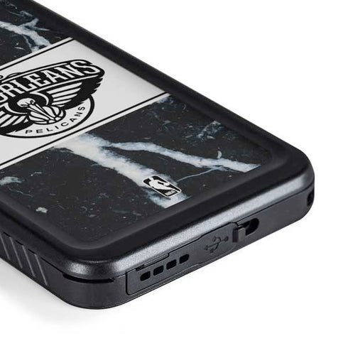 NBA New Orleans Pelicans Marble Galaxy S23 Waterproof Case