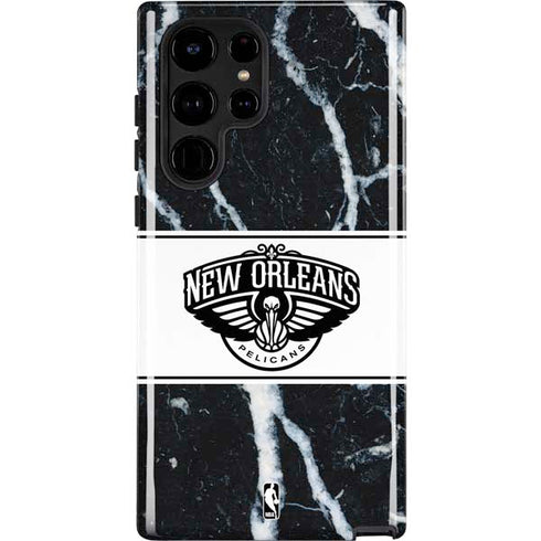 NBA New Orleans Pelicans Marble Galaxy S24 Ultra Impact Case