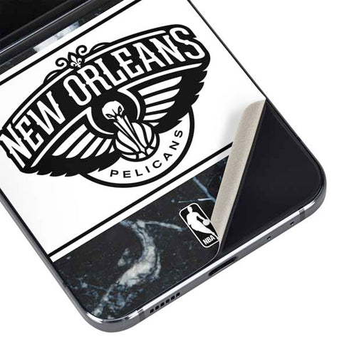 NBA New Orleans Pelicans Marble Galaxy Z Flip5 5G Skin