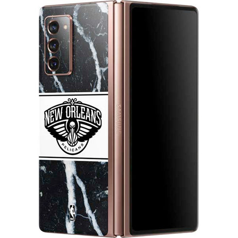 NBA New Orleans Pelicans Marble Galaxy Z Fold2 5G Skin