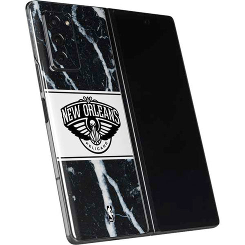 NBA New Orleans Pelicans Marble Galaxy Z Fold2 5G Skin