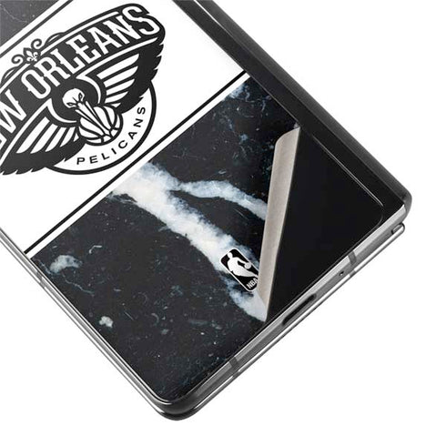 NBA New Orleans Pelicans Marble Galaxy Z Fold2 5G Skin