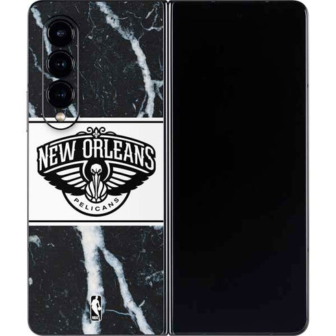 NBA New Orleans Pelicans Marble Galaxy Z Fold4 5G Skin
