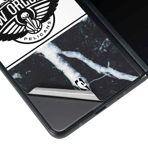 NBA New Orleans Pelicans Marble Galaxy Z Fold4 5G Skin