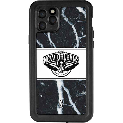NBA New Orleans Pelicans Marble iPhone 11 Pro Waterproof Case