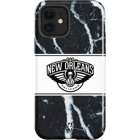 NBA New Orleans Pelicans Marble iPhone 12 Impact Case