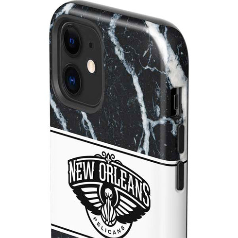 NBA New Orleans Pelicans Marble iPhone 12 Impact Case