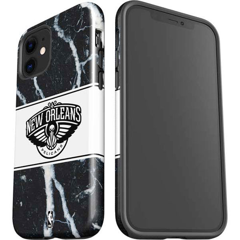 NBA New Orleans Pelicans Marble iPhone 12 Impact Case