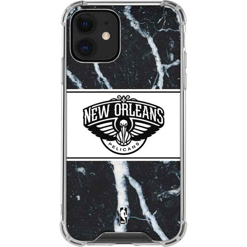NBA New Orleans Pelicans Marble iPhone 12 Mini Clear Case