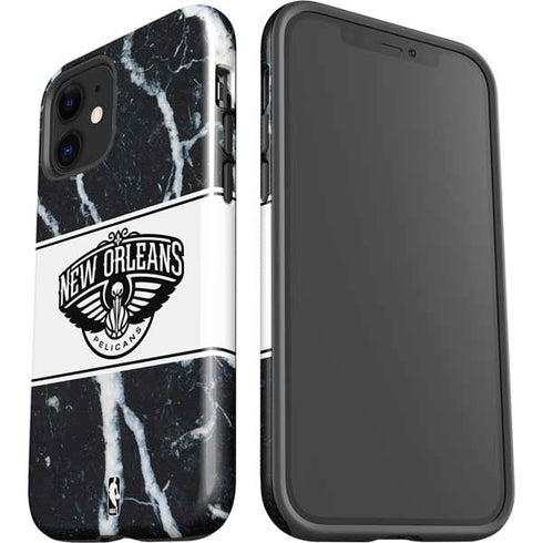 NBA New Orleans Pelicans Marble iPhone 12 Mini Impact Case