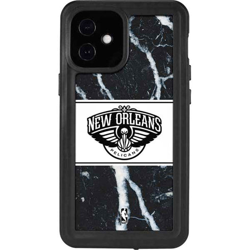NBA New Orleans Pelicans Marble iPhone 12 Mini Waterproof Case
