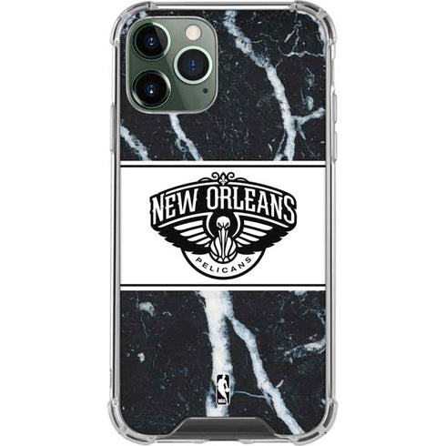 NBA New Orleans Pelicans Marble iPhone 12 Pro Clear Case