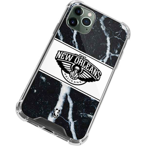 NBA New Orleans Pelicans Marble iPhone 12 Pro Max Clear Case