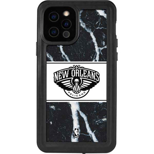 NBA New Orleans Pelicans Marble iPhone 12 Pro Waterproof Case