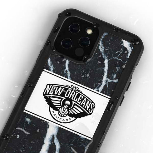 NBA New Orleans Pelicans Marble iPhone 12 Pro Waterproof Case