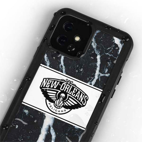 NBA New Orleans Pelicans Marble iPhone 12 Waterproof Case