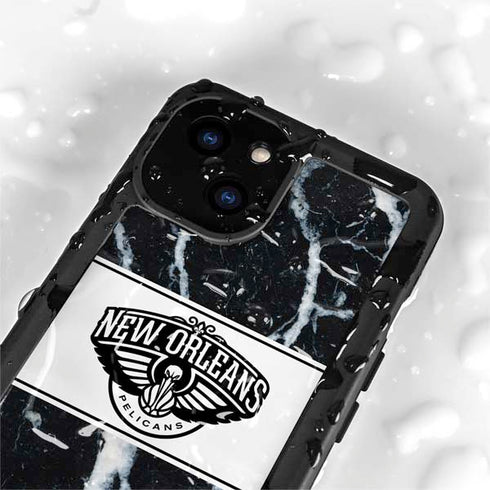 NBA New Orleans Pelicans Marble iPhone 13 Mini Waterproof Case