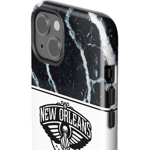 NBA New Orleans Pelicans Marble iPhone 14 Plus Impact Case