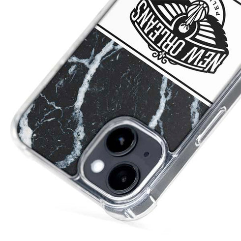 NBA New Orleans Pelicans Marble iPhone 15 Plus MagSafe Case