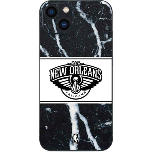 NBA New Orleans Pelicans Marble iPhone 14 Plus Skin