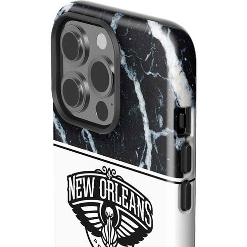 NBA New Orleans Pelicans Marble iPhone 14 Pro Impact Case